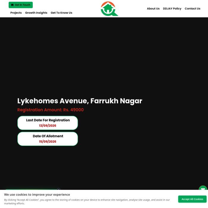 Screenshot of the Deendayalplot website